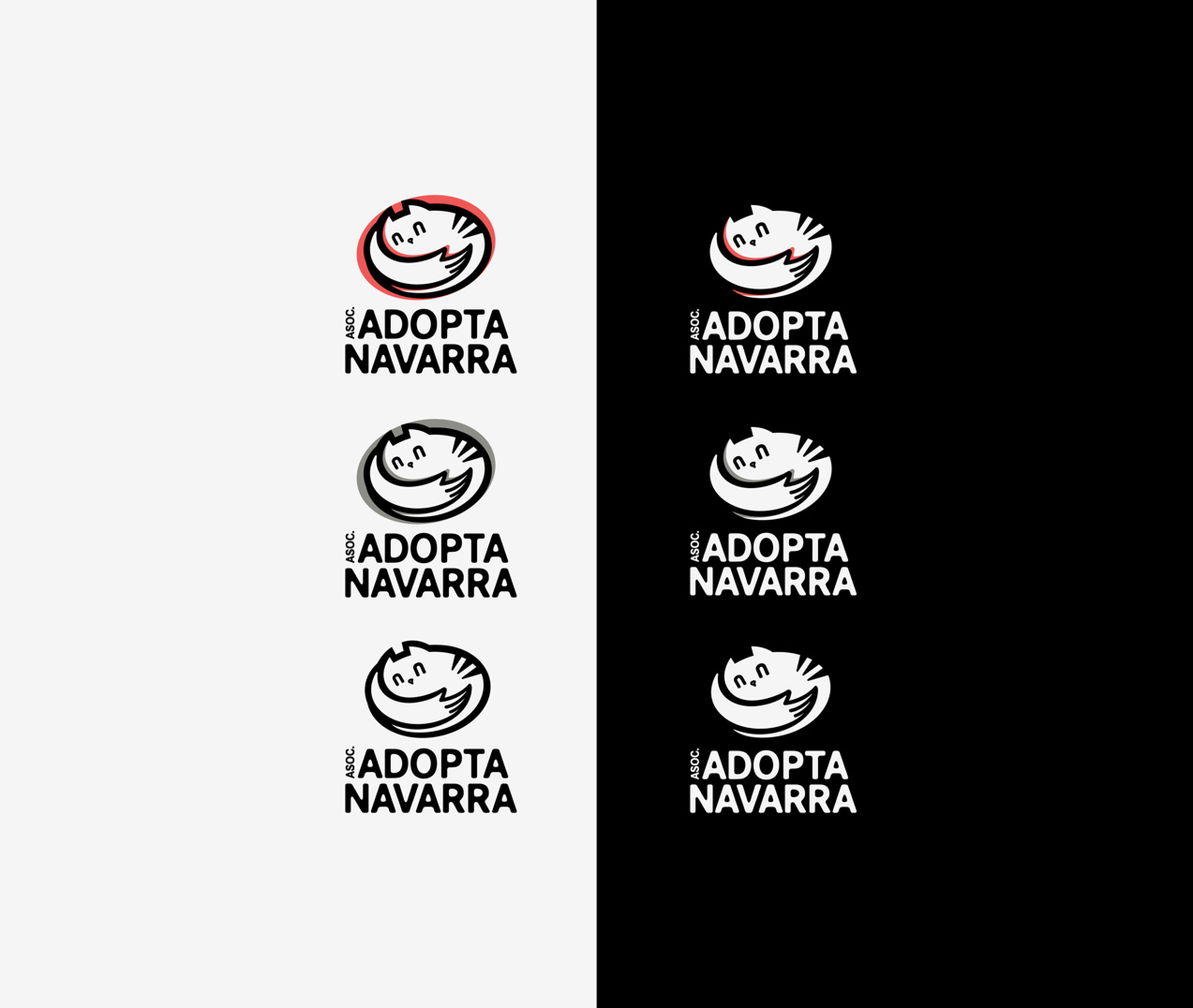ident_adopta_logo_versiones Diseño de versiones de logo de Adopta Navarra