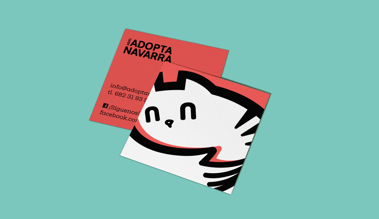 ident_adopta_tarjetas Diseño de tarjetas de visita de Adopta Navarra