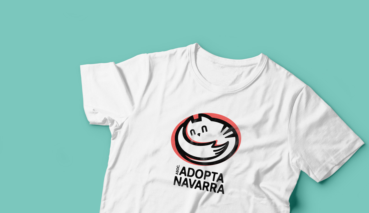 ident_adopta_textil diseño de camiseta corporativa de Adopta Navarra