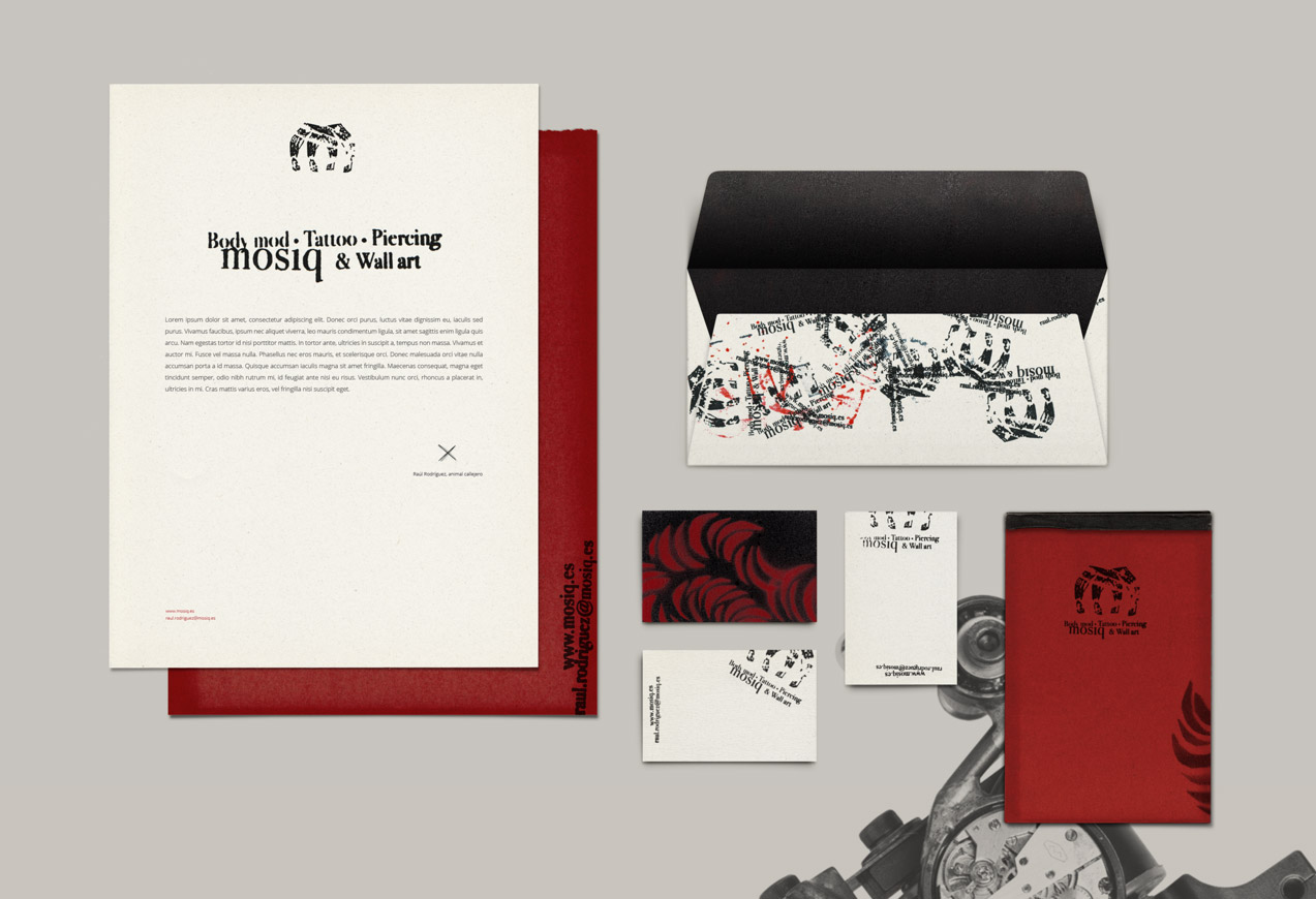 ident_mosiq_aplicaciones_act diseño de papelería corporativa de mosiq body mod tattoo piercing & wall art