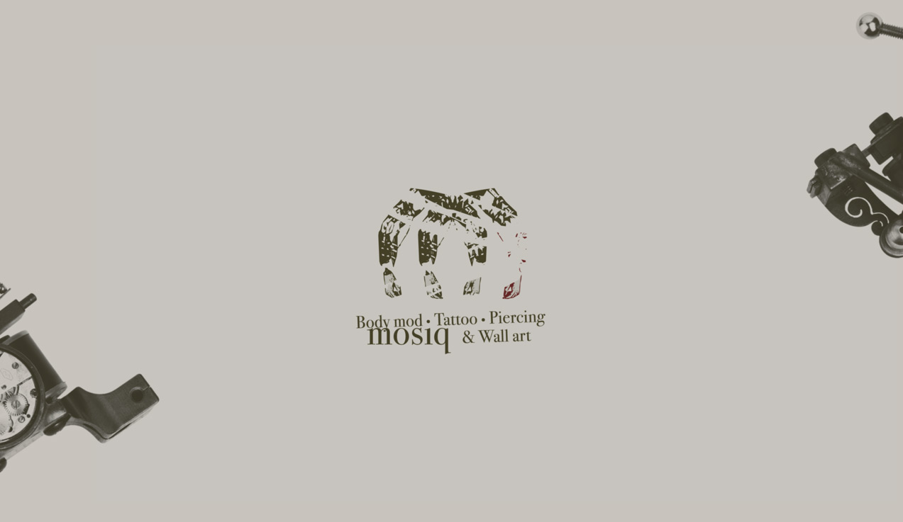 ident_mosiq_logo_2c_act diseño de logo demosiq body mod tattoo piercing & wall art