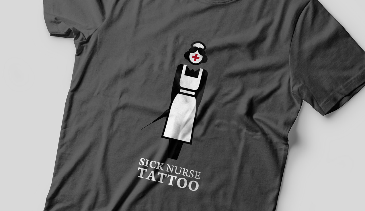 ident_sicknurse_camiseta diseño de camiseta de Sick Nurse Tattoo