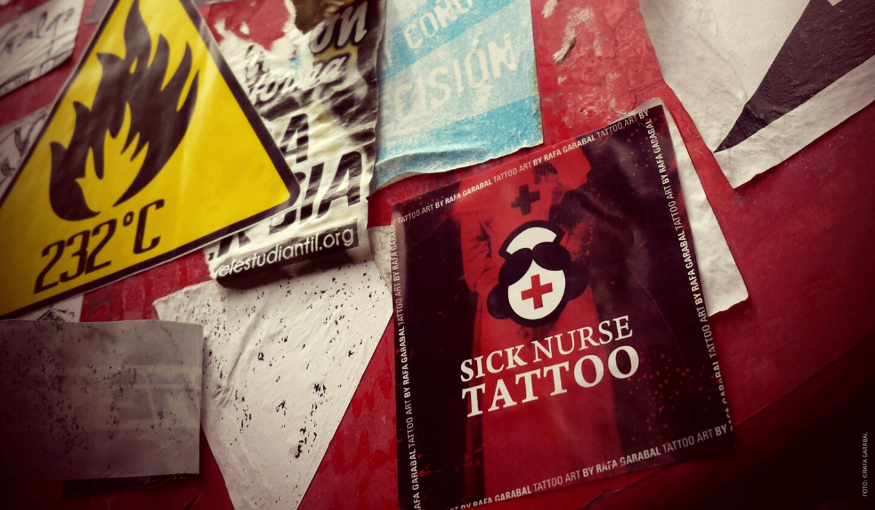 ident_sicknurse_stick_signal diseño de sitcker de Sick Nurse Tattoo