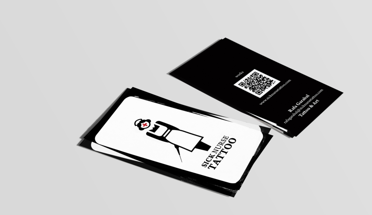 ident_sicknurse_tarjetas diseño de tarjetas de visita de Sick Nurse Tattoo