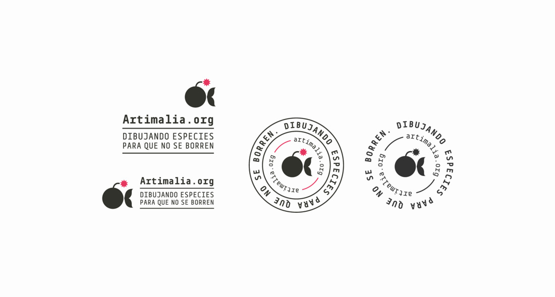©All rights reserved - Minimizan diseño de versiones de logo de Artimalia