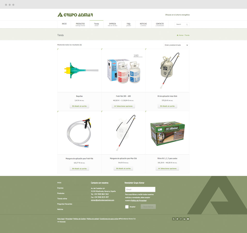 pagina_web_aismar_pantalla20_tienda diseño de tienda online para Grupo Aismar