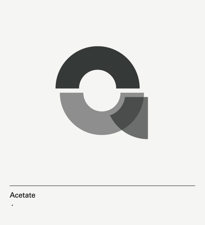 Alphabet design by Minimizán diseño de lámina Alphabet by Minimizán letra A