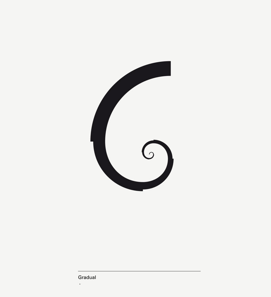 Alphabet design by Minimizán diseño de lámina Alphabet by Minimizán letra G