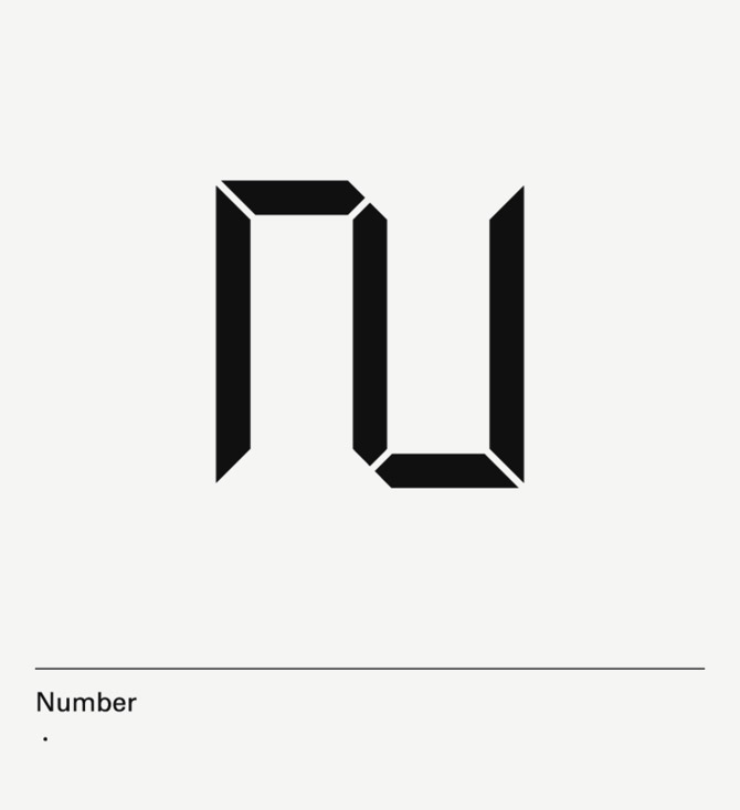 Alphabet design by Minimizán diseño de lámina Alphabet by Minimizán letra N