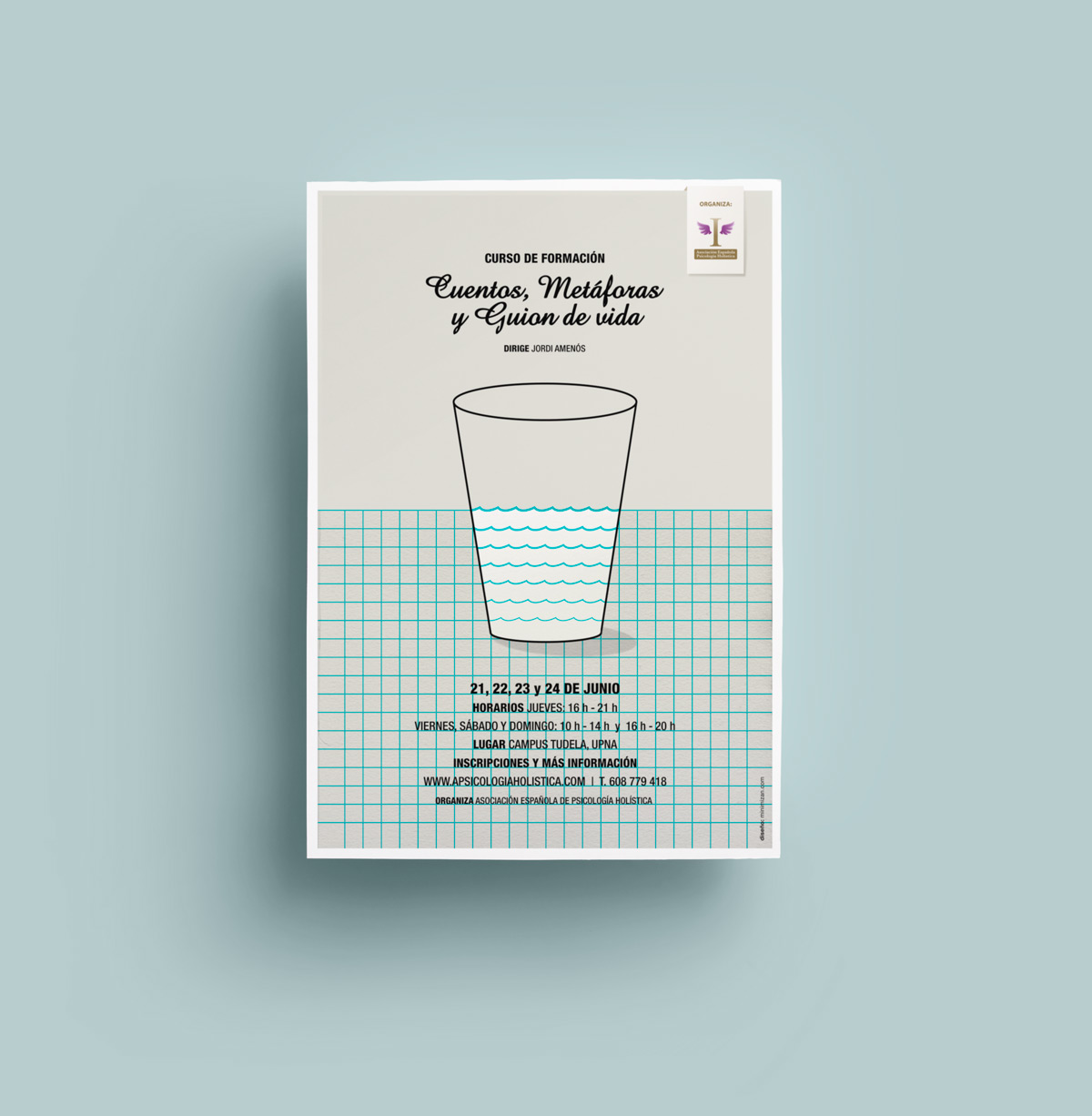 print_aeph_cartel presentación de diseño de cartel para evento de Asociación Nacional de Psicología Holística