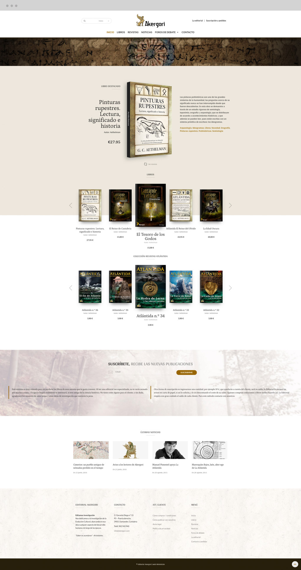rediseno_pagina_web_editorial_akergori_pantalla20_inicio muestra la pantalla Inicio del rediseño web de Editorial Akergori de Germán Cabello Catena