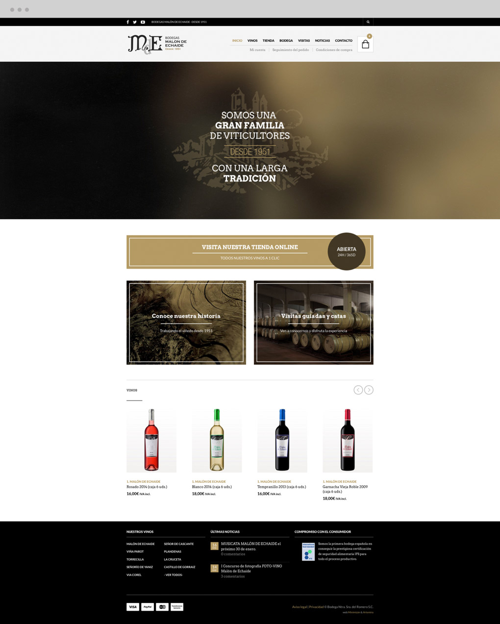 rediseno_tienda_online_malon_echaide_pantalla_inicio presentación de rediseño de tienda online para Malón de Echaide sección inicio