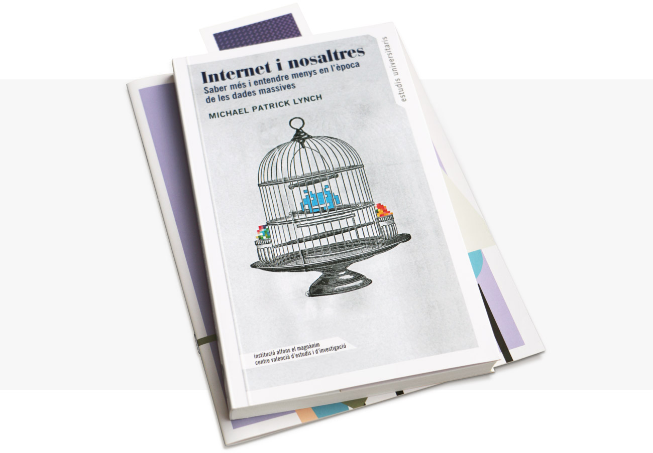 Nuestro collage ilustra la cubierta del libro Internet i Nosaltres presentación de diseño de cubierta del libro Internet i Nosaltres