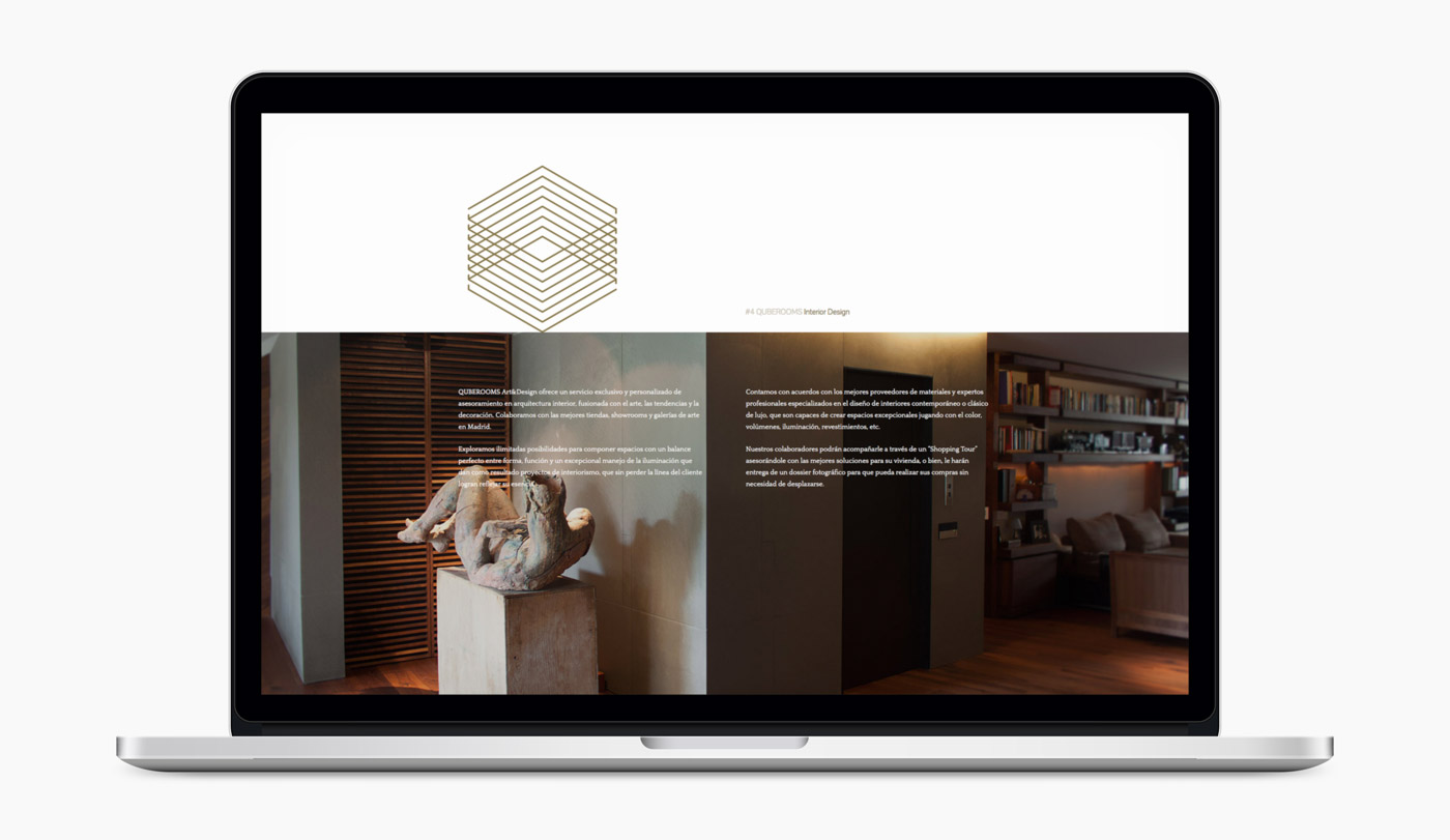 pagina_web_quberooms_interior_design Diseno de web para QubeRooms presentación de diseño en 1 portatil