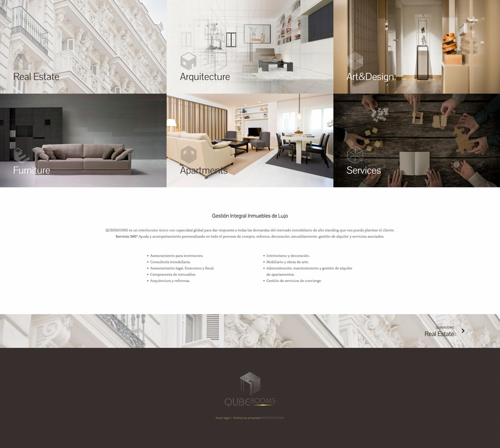 pagina_web_quberooms_pantalla_inicio_parte_2 diseño de página web para QubeRooms sección servicios