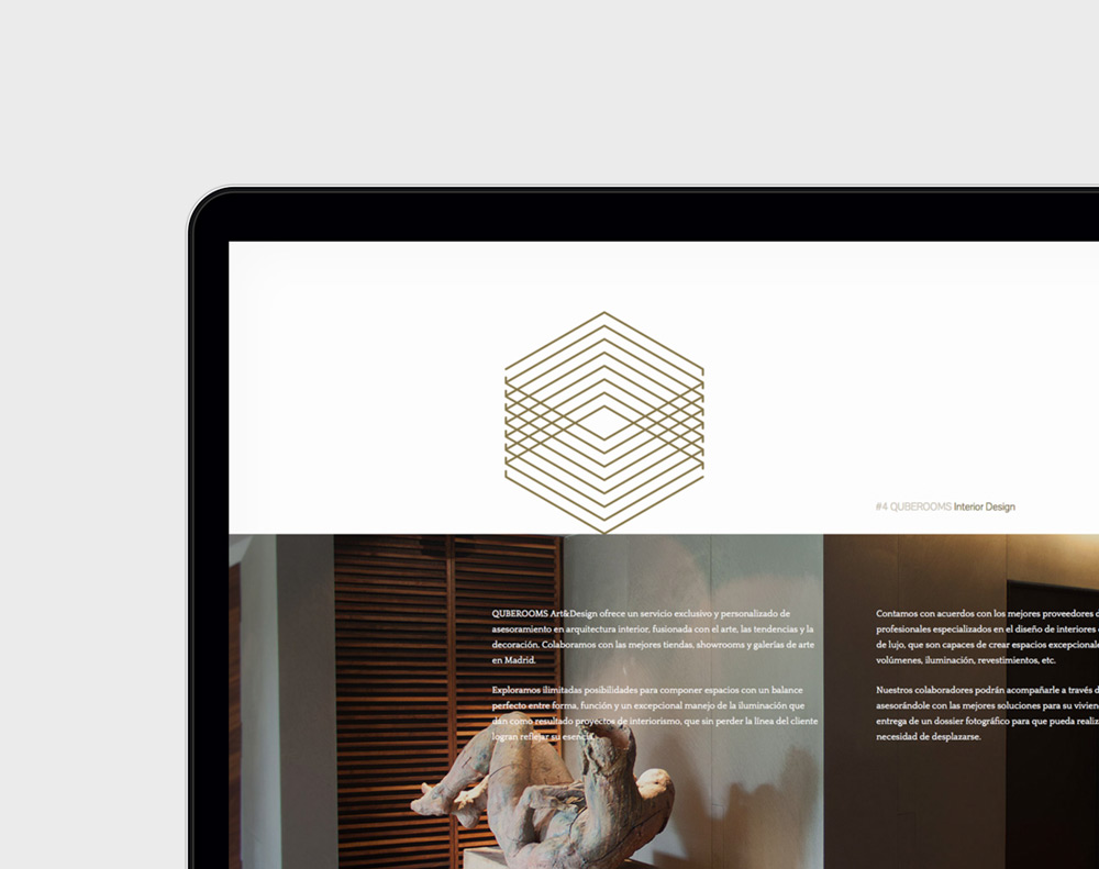 diseño web para Qube Rooms