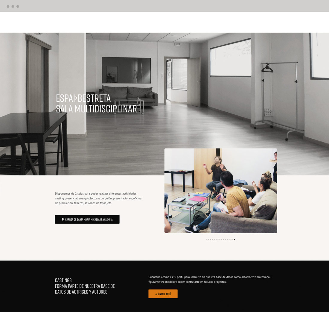 pagina_web_bestreta_pantalla_inicio_espai diseño pagina web productora Bestreta vista home
