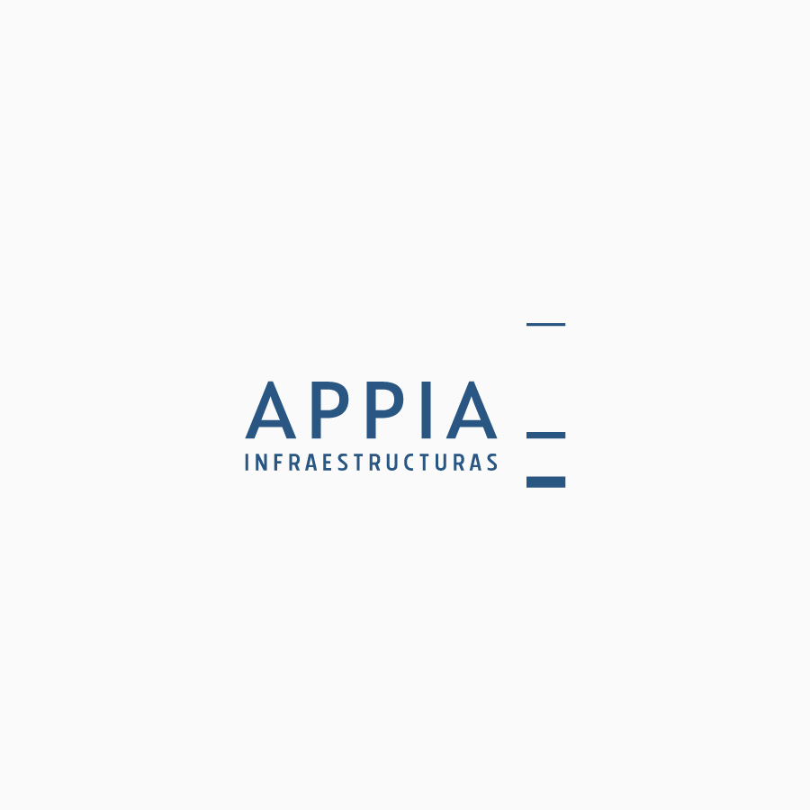 diseño de logotipo de Appia Infraestructuras